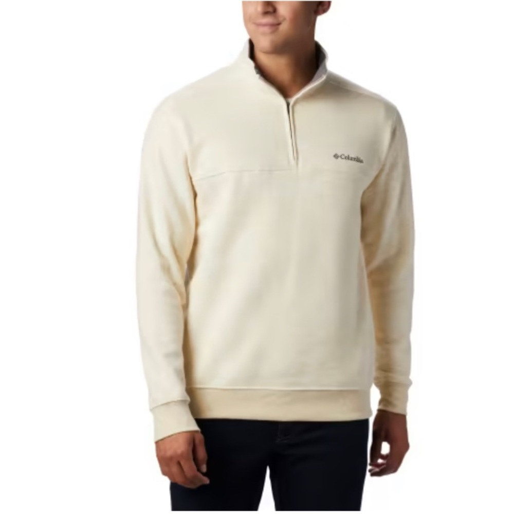 Men’s Cream Columbia Quarter Zip Medium